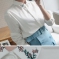 韩国女装正品代理 babirolen清新刺绣小碎花领衬衫（2色）