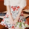 韩国品牌女装代销 mimididi气质碎花高腰半身短裙（2色）