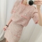 韩国女装代销 attystory小香风流苏毛边半身包臀短裙（2色）
