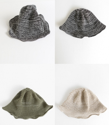 韩国服饰网 qnigirls潮人街拍可爱针织花朵沿帽（7色）