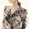 韩国女装正品代购 naning9气质大花薄透雪纺衬衫（2色）