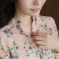 韩国女装网店代销 fiona气质碎花衬衫（2色）