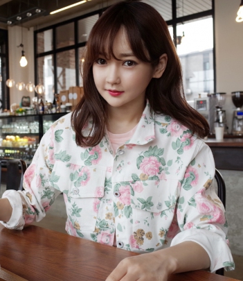 韩国女装正品代购 清新碎花夹克短外套（2色）