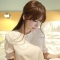 韩国女装代购 fiona褶皱花瓣领公主袖衬衫（2色）