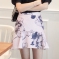 韩国女装春夏爆款 cherrykoko浪漫大花高腰半身短裙