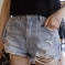 韩国女装正品代购 lovestar9街拍磨破牛仔短裤（2色）