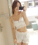 韩国服饰网店代销 babirolen白雪公主蕾丝花边睡衣套装